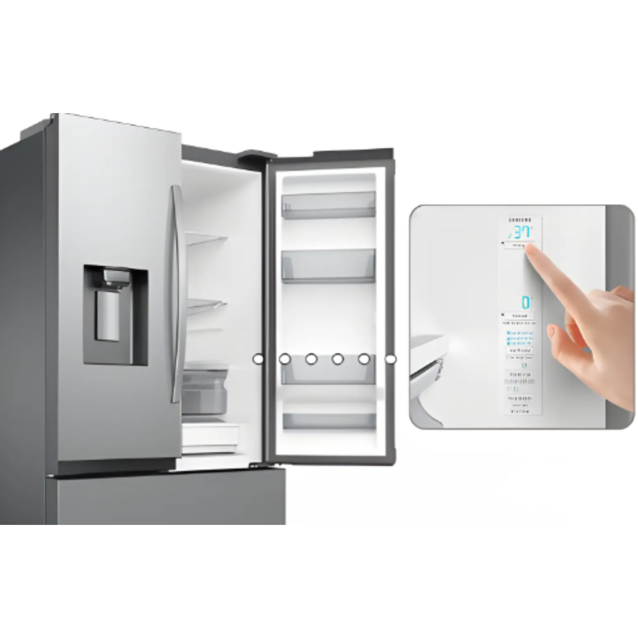 ChillTech Stainless Refrigerator with Interactive Screen