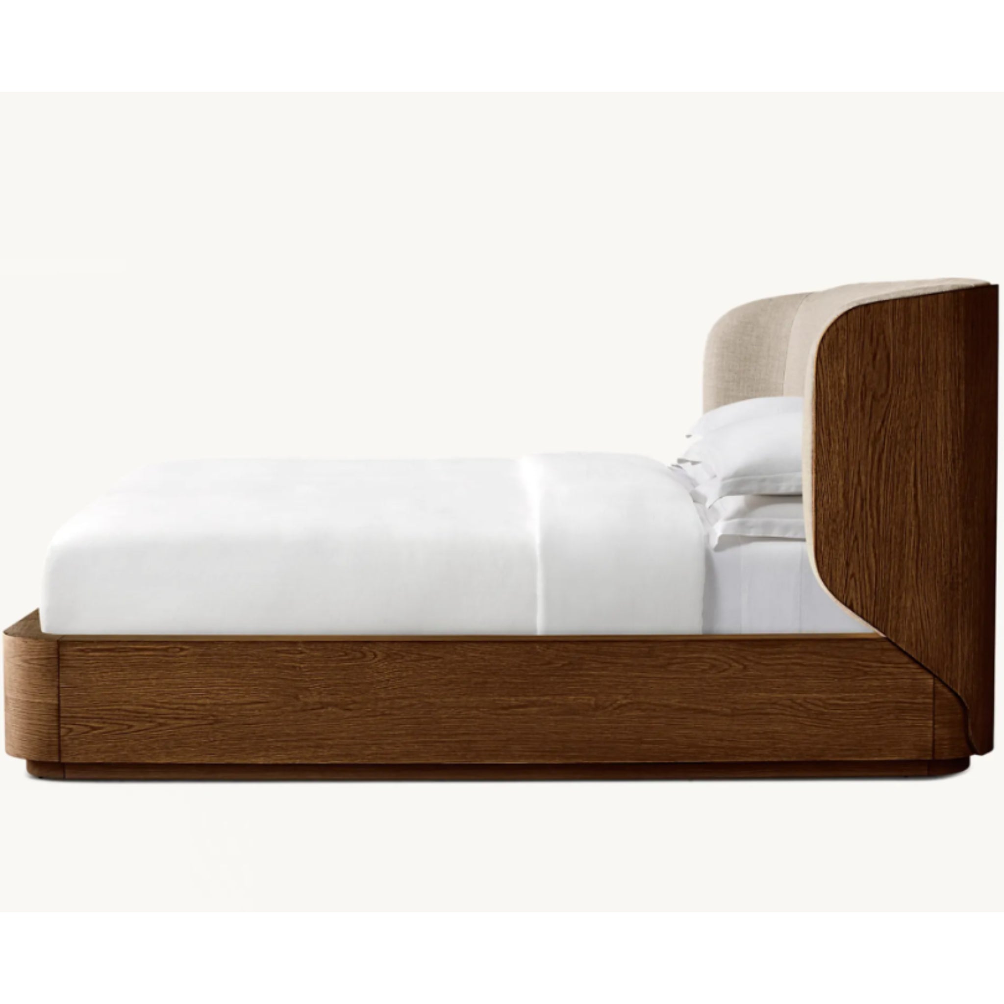 FuturaSoft Curved Upholstered Bed