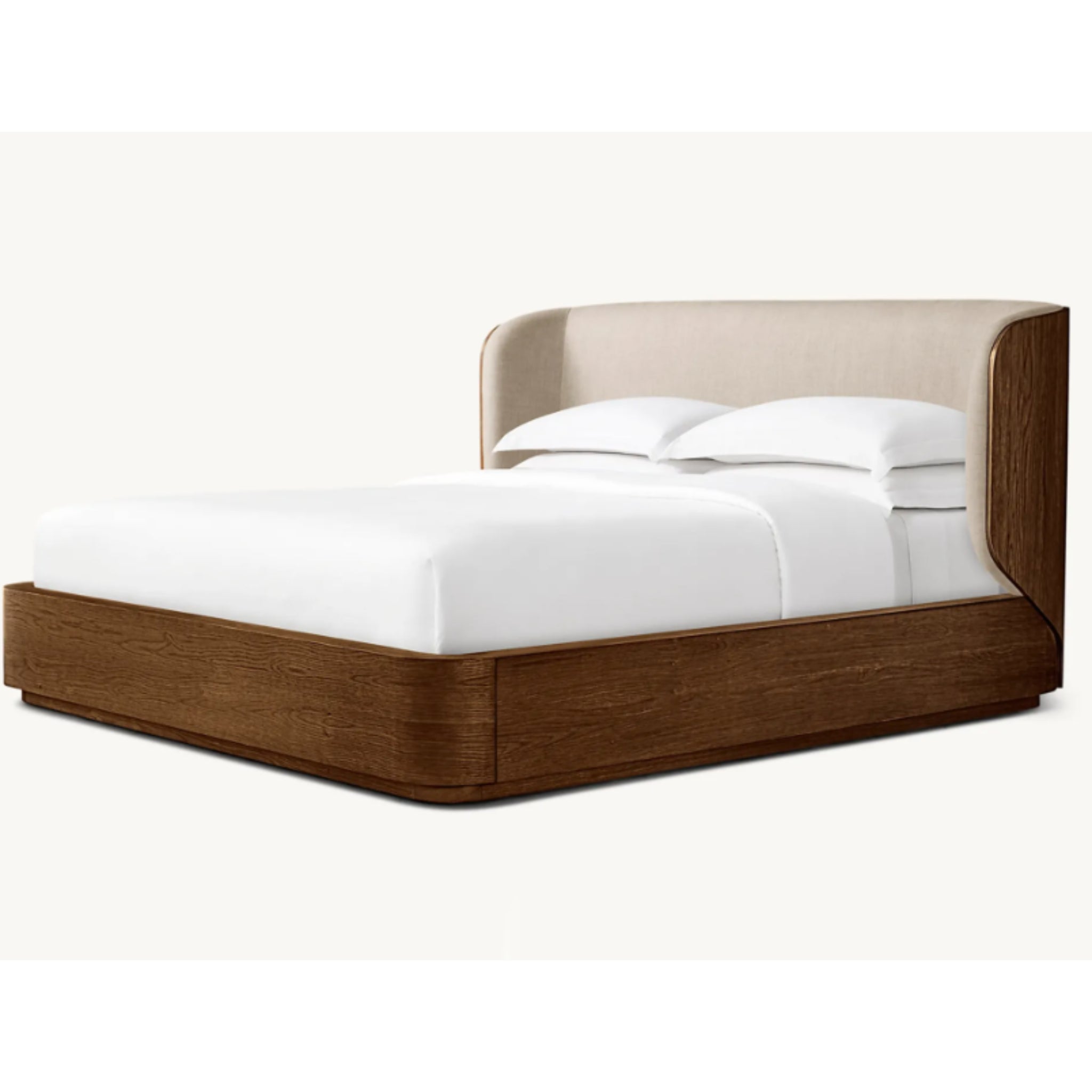 FuturaSoft Curved Upholstered Bed