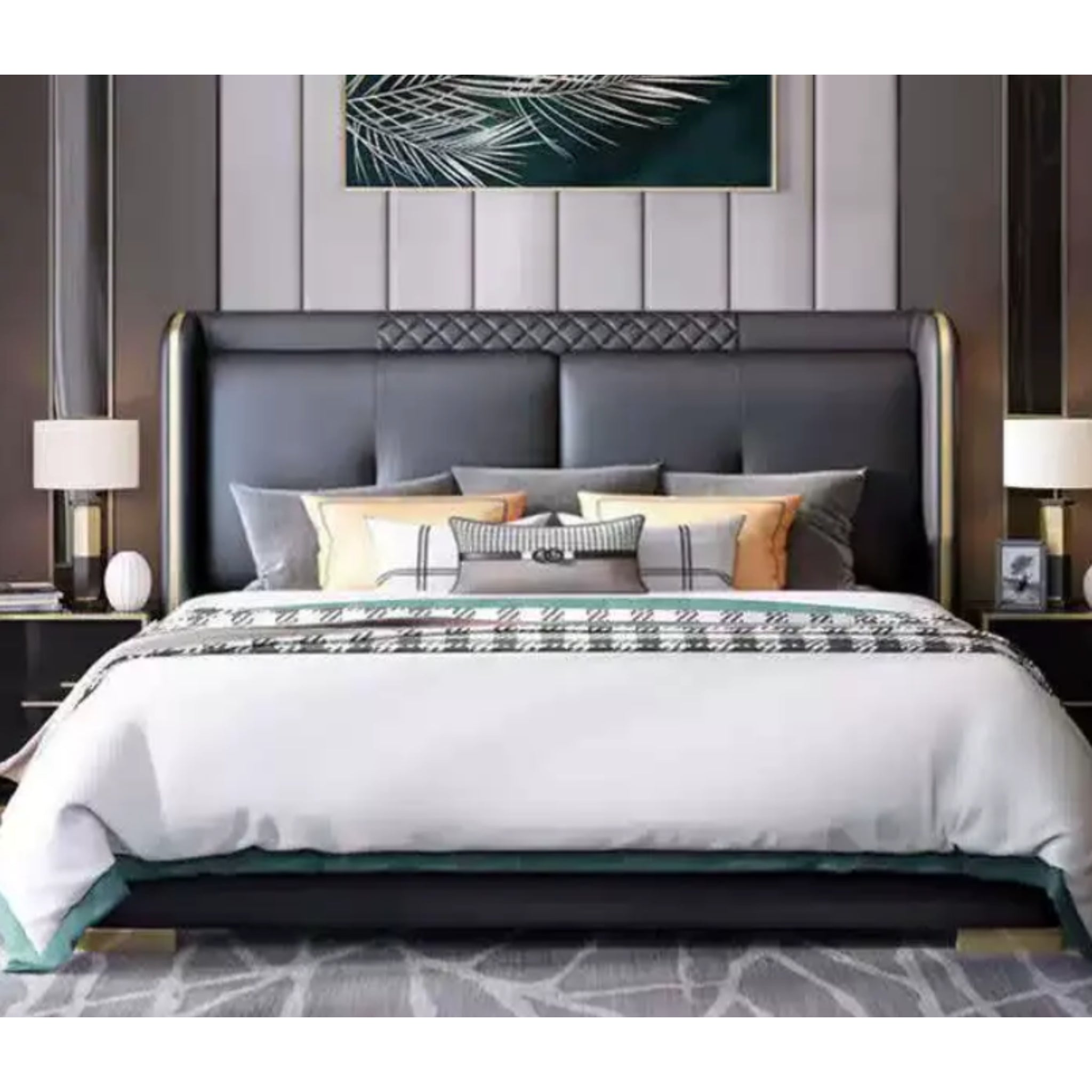 LuxeComfort Leather Upholstered Bed